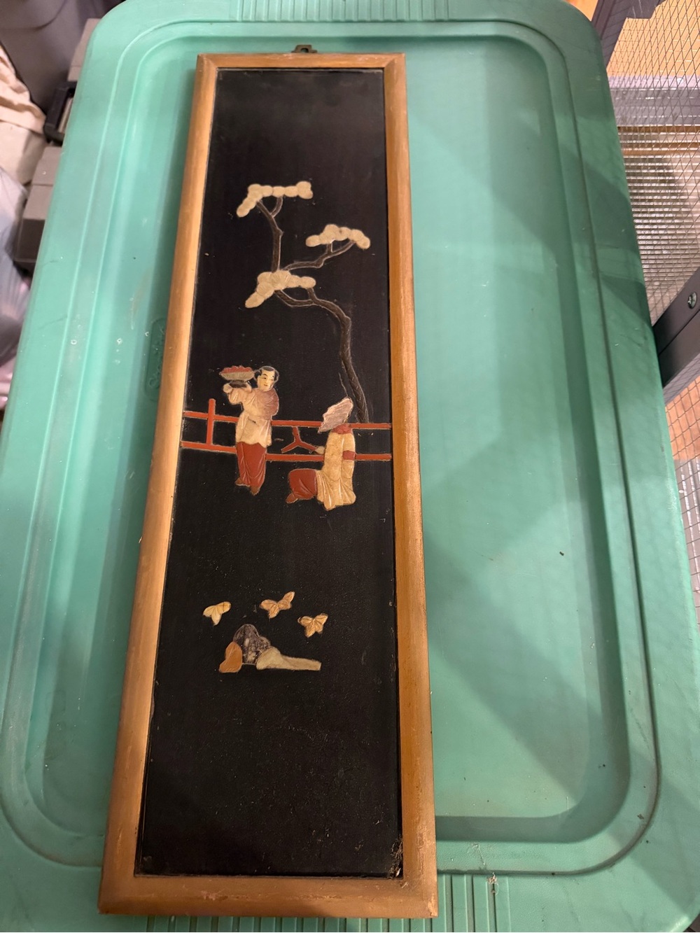 Vintage Japanese Carved Wall Decor